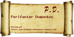 Perlfaster Domonkos névjegykártya